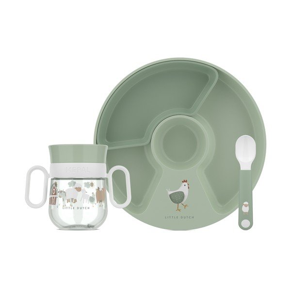 Plastičen otroški set posode 3 ks Little Farm – Mepal