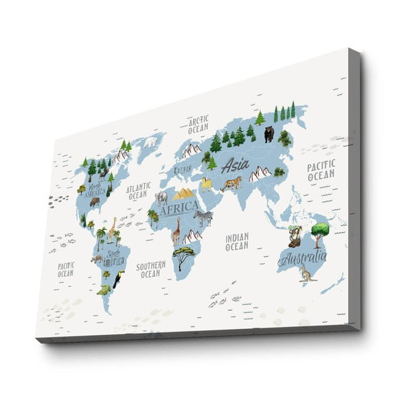 Otroška slika 45x70 cm Map – Wallity-image-2