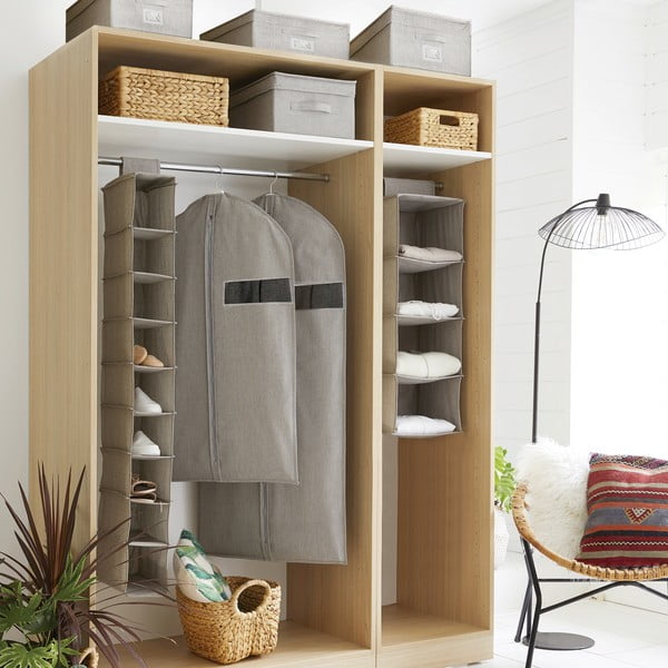 Viseči tekstilni organizator za garderobo Oxford – Compactor-image-4