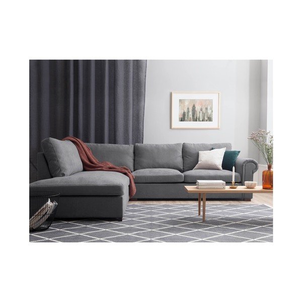 Windsor & Co Zofe Hermes siva kotna zofa, levi kot-image-2