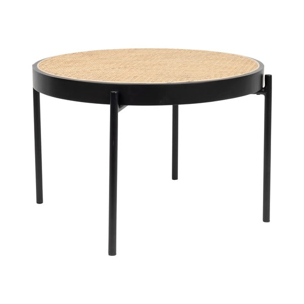Okrogla mizica iz črnega ratana ø 60 cm Spike - Zuiver