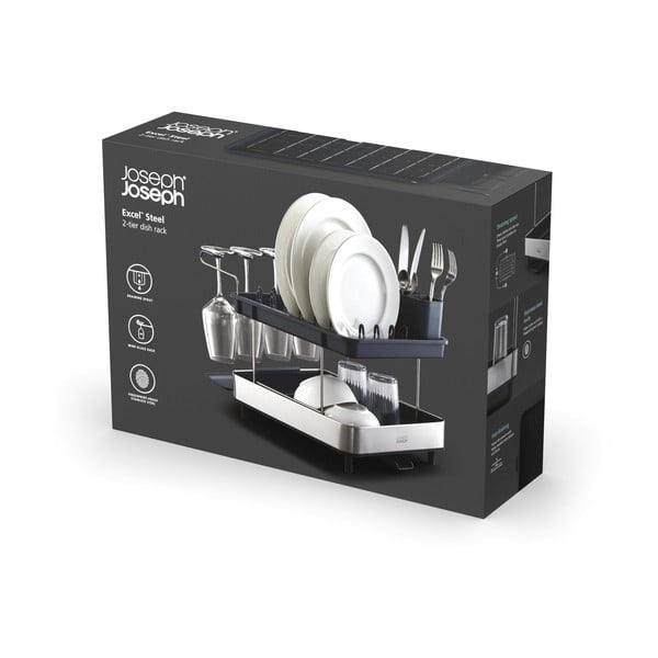 Siv dvonadstropni odcejalnik posode iz nerjavečega jekla Excel  – Joseph Joseph-image-4
