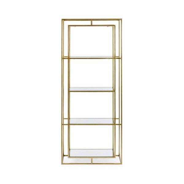 Jeklen regal v zlati barvi 68x172,5x28 cm Elenor – Bizzotto