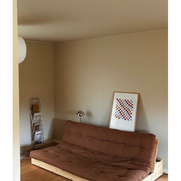 Rožnata raztegljiva sedežna garnitura iz rebrastega žameta 196 cm Base – Karup Design-image-1