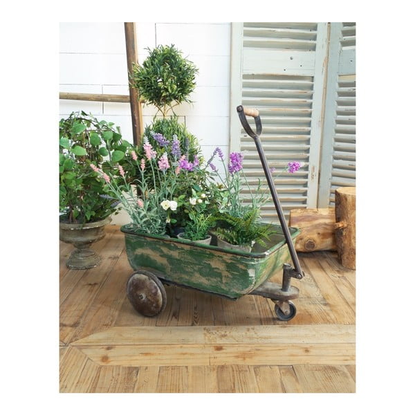 Zeleni voziček za rože Orchidea Milano
