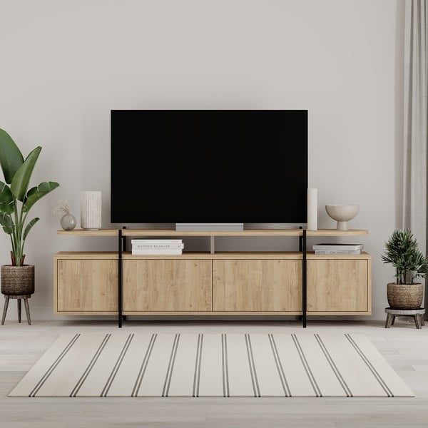 TV omarica v hrastovem dekorju 160x48 cm Hinoa – Marckeric-image-1