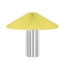 Zatemnitvena namizna svetilka s tekstilnim senčilom v rumeni in srebrni barvi ( višina 36 cm) Taite – Blomus