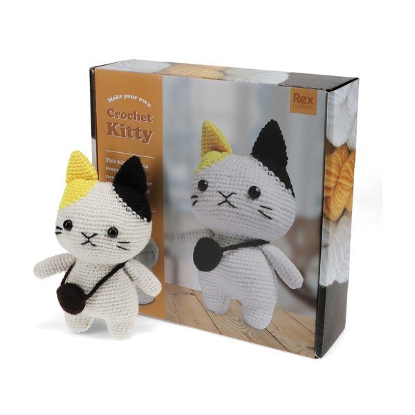 Komplet za ustvarjanje DIY Crochet Cat – Rex London