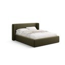 Zelena oblazinjena zakonska postelja s prostorom za shranjevanje z letvenim dnom 180x200 cm Jason – Windsor & Co Sofas