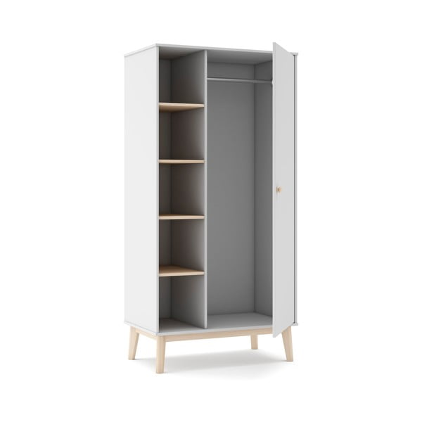 Bela otroška garderobna omara 90x181 cm Esteban – Marckeric-image-4