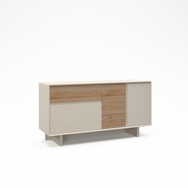 Bež/naravna komoda v hrastovem dekorju 146x76x45 cm Carpi – Marckeric-image-2