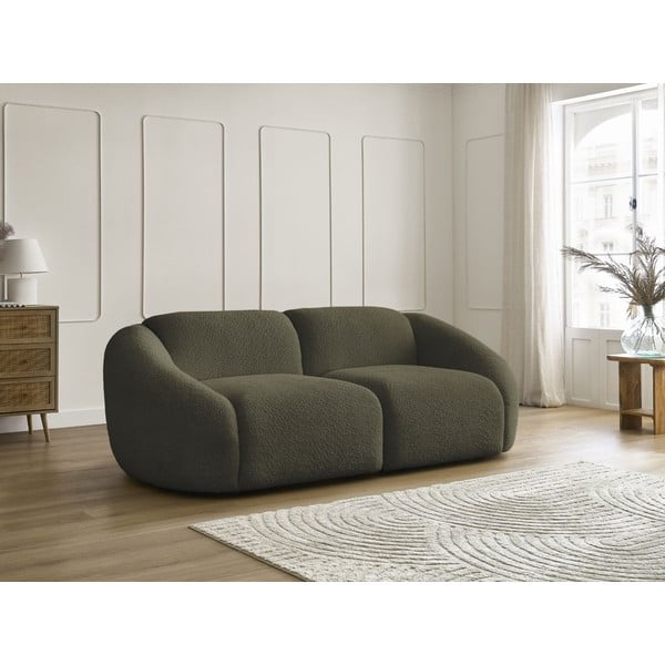 Zelena sedežna garnitura iz tkanine bouclé 230 cm Tina – Bobochic Paris-image-4