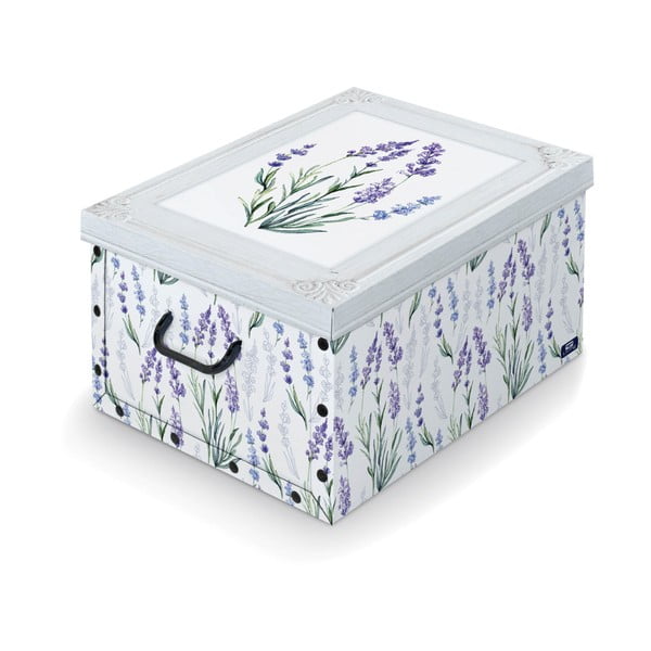 Škatla za shranjevanje z ročajem Domopak Lavender, dolžina 50 cm