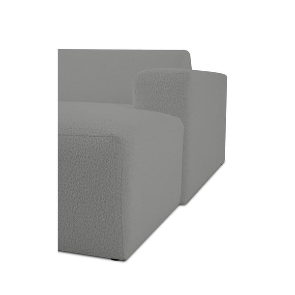 Siv modul za sedežno garnituro iz tkanine bouclé (desni kot) Roxy – Scandic-image-4