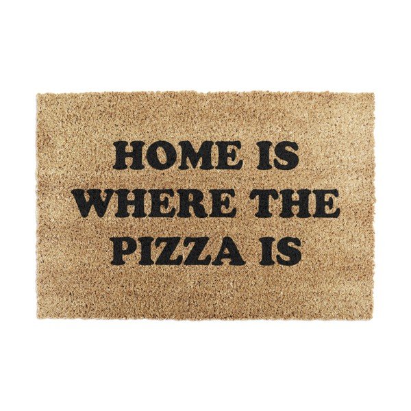 Predpražnik iz kokosovih vlaken 40x60 cm Home Is Where the Pizza Is – Artsy Doormats