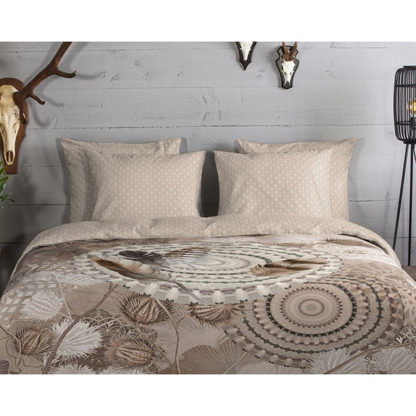 Rjava enojna flanelna posteljnina 140x200 cm Ringhda – HIP-image-2