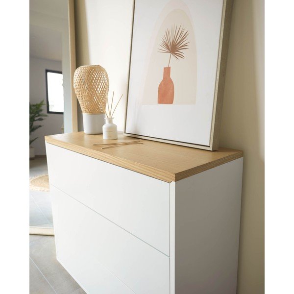 Bela nizka komoda 90x75 cm Abilen – Kave Home-image-2