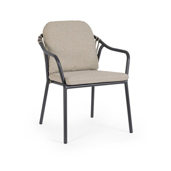 Svetlo rjav kovinski vrtni stol Edvige – Bizzotto