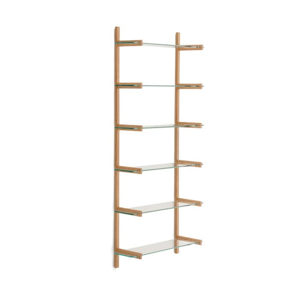 Steklen sistem modularnih polic v naravni barvi 90x202x30,5 cm Sitra – Kave Home-image-2