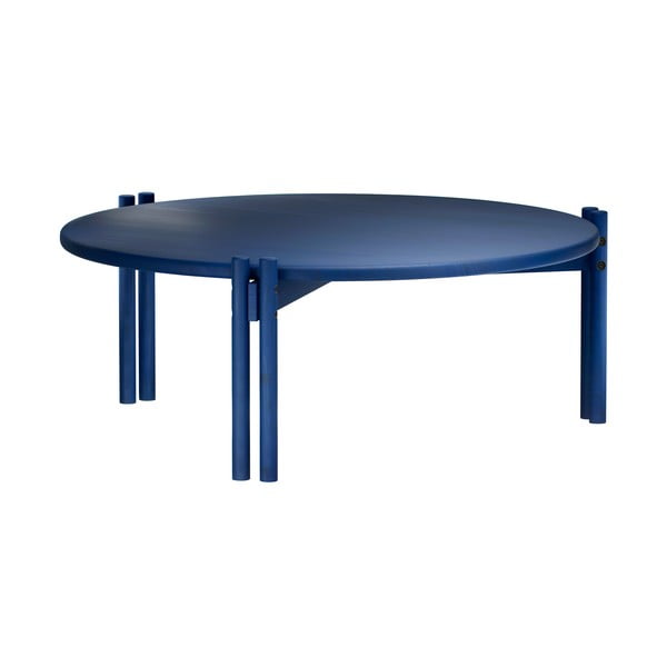 Modra okrogla mizica iz masivnega bora ø 80 cm Sticks – Karup Design-image-3