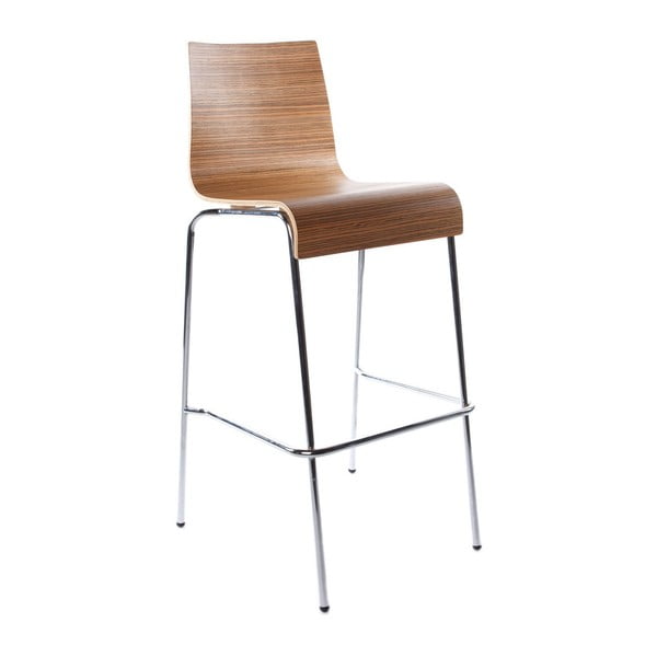 Kokoon Cobe Zebrano barski stol s sedežem iz svetlega lesa, višina sedeža 74 cm