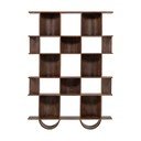 Temno rjav regal iz masivnega manga 130x180x35 cm Sinne – WOOOD