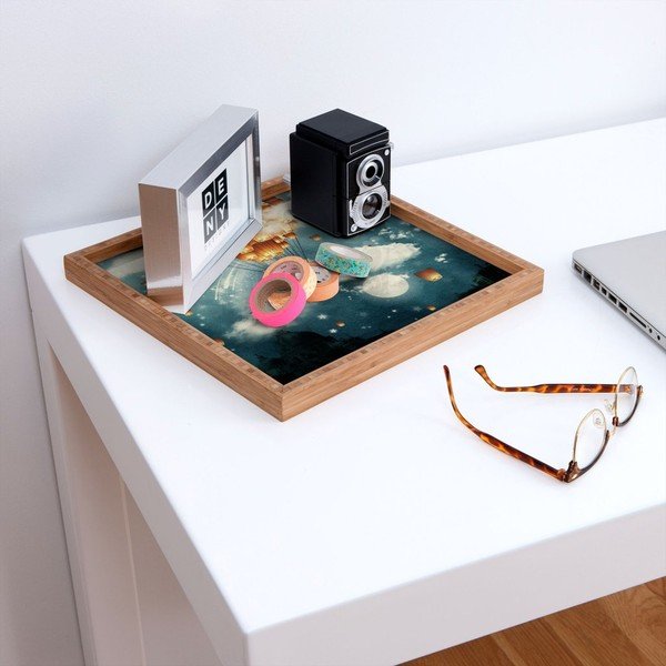 Lesen dekorativni servirni pladenj Lampions, 40 x 40 cm-image-1