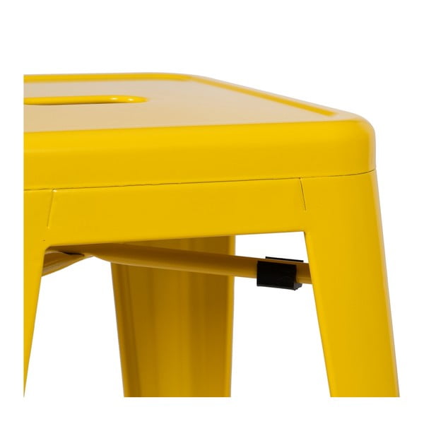 Rumeni kovinski barski stoli v kompletu 2 ks (višina sedeža 76,5 cm) – Ixia-image-3