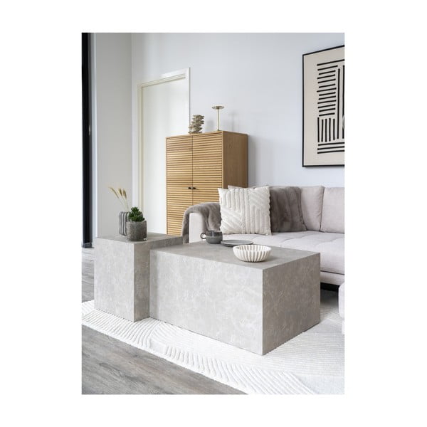 Stranska mizica v marmornem dekorju 40x40 cm Prague – House Nordic-image-4