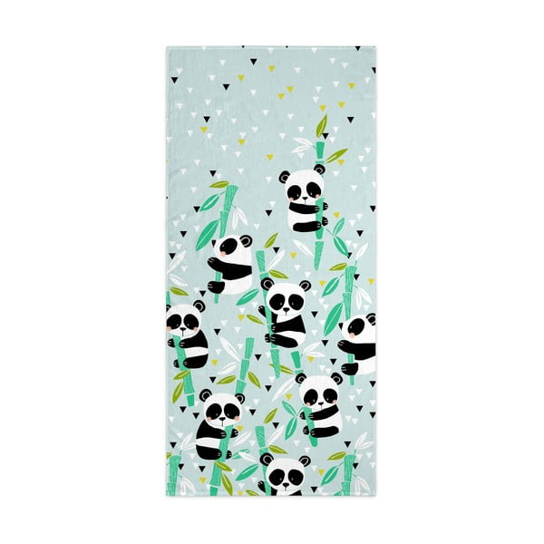 Svetlo zelena otroška brisača 150x70 cm Panda - Moshi Moshi