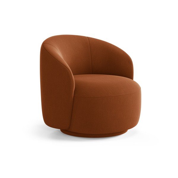 Opečnato oranžen vrtljiv fotelj Letizia – Micadoni 