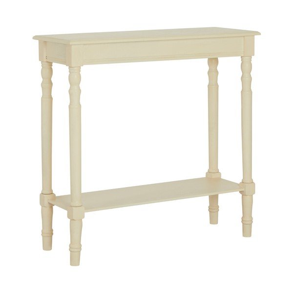 Slonokoščena stranska mizica iz masivnega bora 30x80 cm Heritage – Premier Housewares