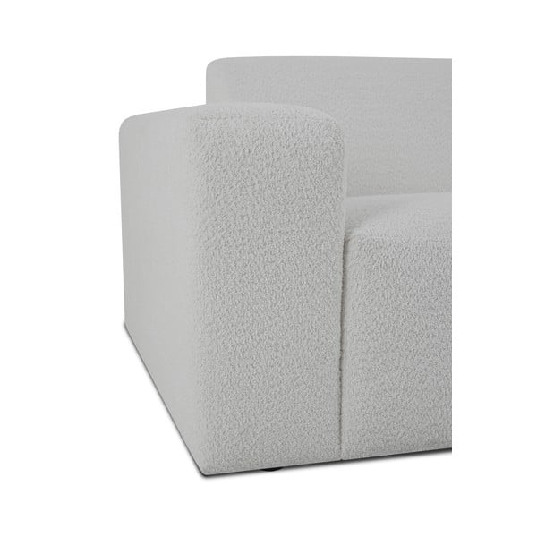 Bela kotna sedežna garnitura iz tkanine bouclé (v obliki črke "U") Roxy – Scandic-image-3