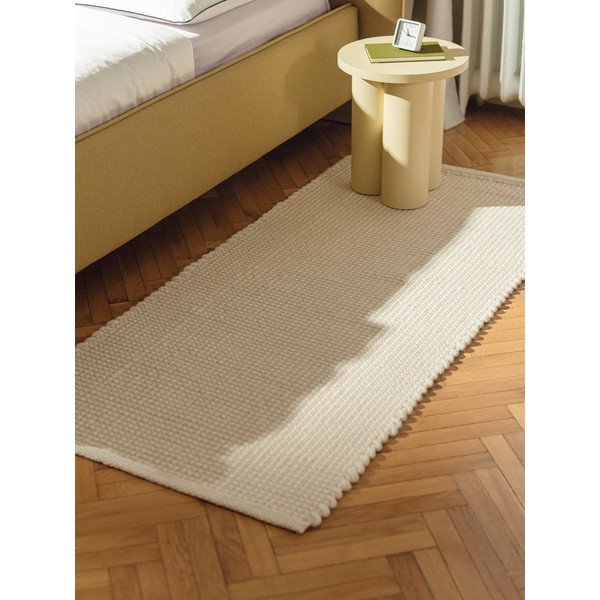 Bež ročno tkana volnena preproga 140x200 cm Talo – noo.ma-image-3