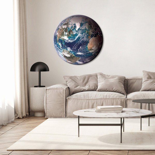 Slika ø 70 cm Blue Marble – Malerifabrikken-image-3