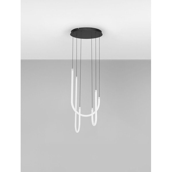 Bela/mat črna jeklena LED zatemnitvena viseča svetilka s senčilom iz akrilnega stekla ø 41 cm Topaz – Nova Luce-image-3