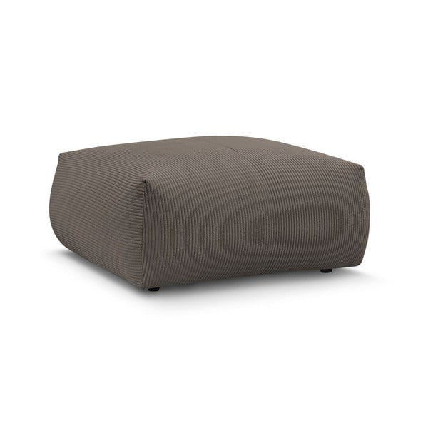 Siv/rjav tabure iz rebrastega žameta Voltaire – Bobochic Paris-image-1