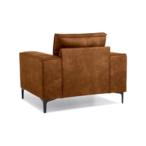 Rjav fotelj iz umetnega usnja Scandic Copenhagen Preston-image-3