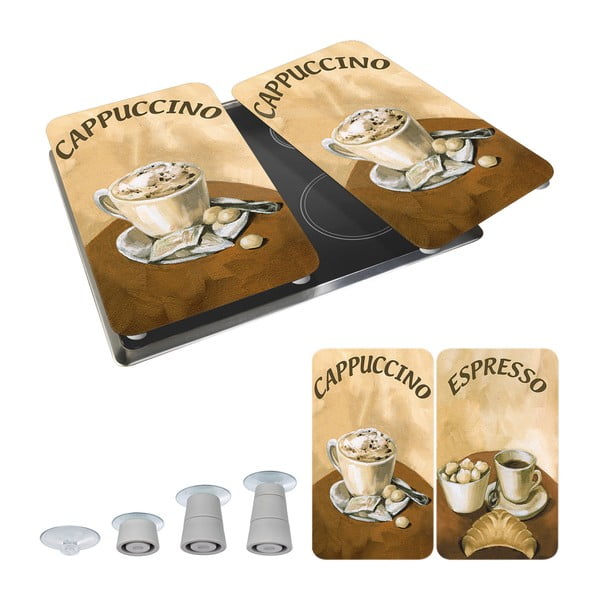 Komplet 2 steklenih zaščitnih plošč za štedilnik Wenko Coffee-image-2