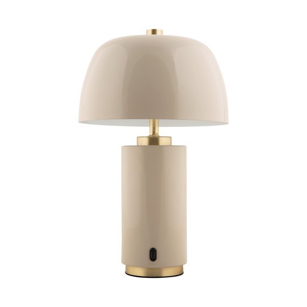 Kremno bela LED zatemnitvena namizna svetilka s kovinskim senčilom (višina 30 cm) Freya – Leitmotiv-image-2