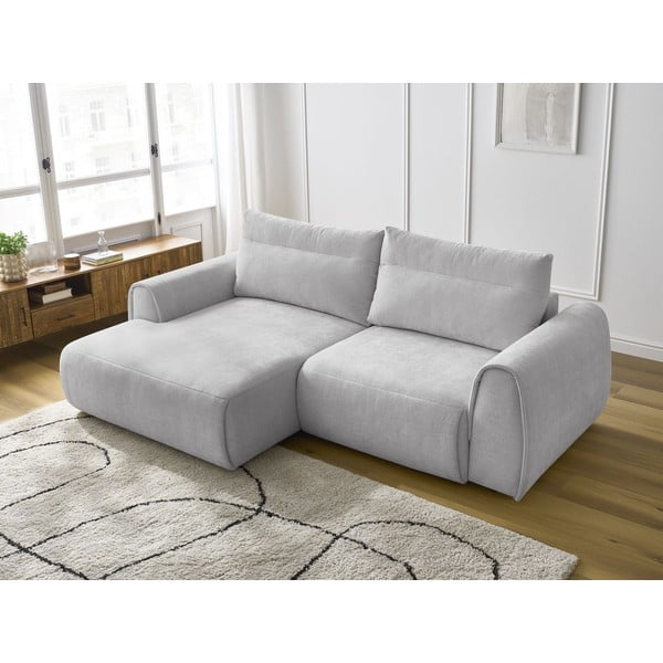 Svetlo siva kotna sedežna garnitura Aden – Bobochic Paris-image-1