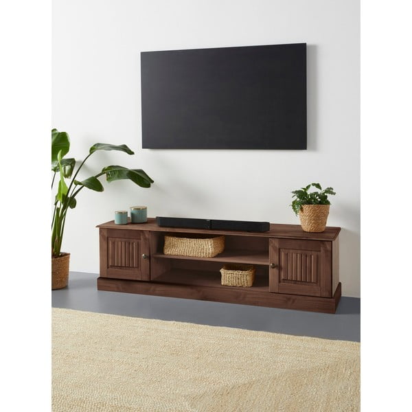 Rjava TV omarica iz masivnega bora 45x40 cm Mille – Støraa-image-1