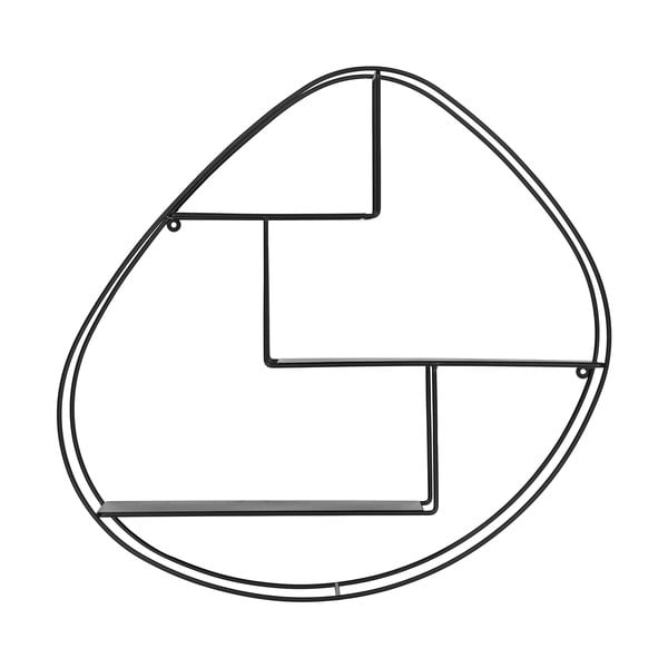 Črna večnivojska kovinska polica 60 cm Wrexham – House Nordic