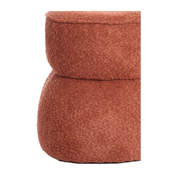 Oranžen tabure iz tkanine bouclé Leyla – Light & Living-image-4