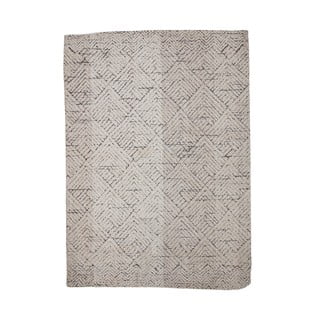 Kremno bela preproga iz mešanice bombaža 150x210 cm Saxo – Bloomingville