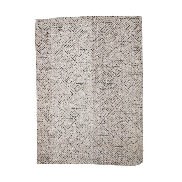 Kremno bela preproga iz mešanice bombaža 150x210 cm Saxo – Bloomingville