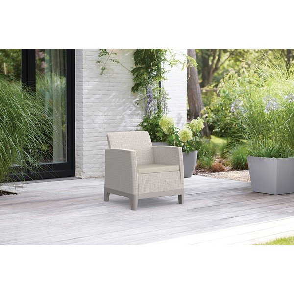 Sivo-bež plastični vrtni fotelji v kompletu 2 ks Scandi Forma – Keter-image-1