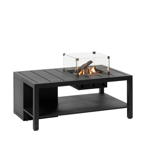 Črna vrtna miza s kaminom COSI Cosiflow, 120 x 80 cm-image-3