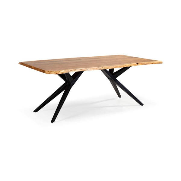 Jedilna miza z mizno ploščo iz akacije v naravni barvi 100x200 cm Mudri – Marckeric