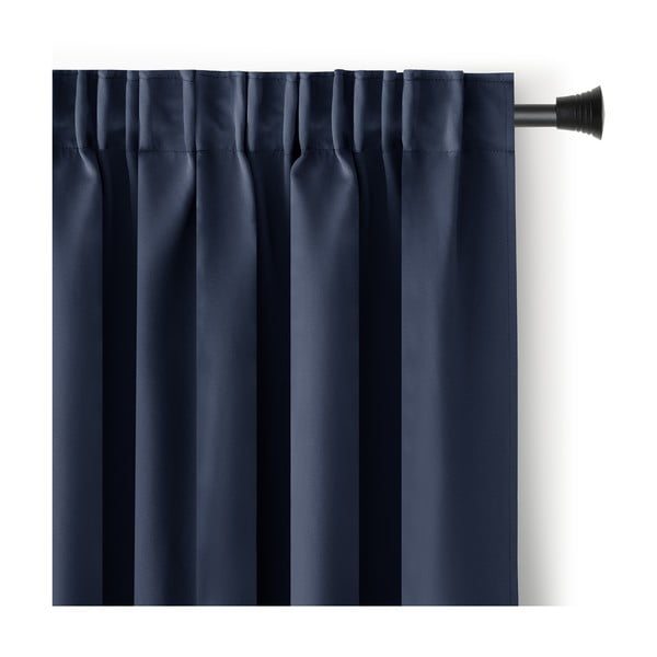 Temno modra zatemnitvena izolacijska zavesa 140x270 cm Pleat – Restilo
